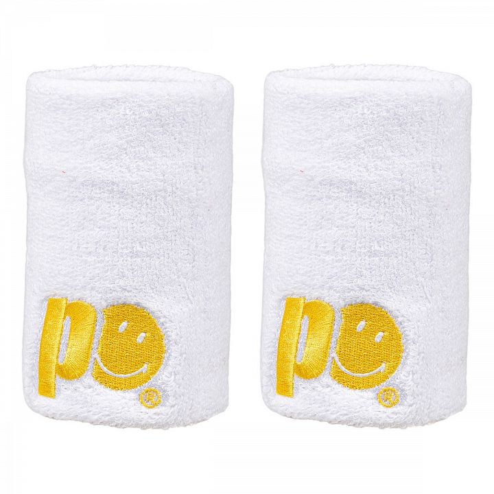 Prince X Smiley Doublewide Wristband 2-Pack White