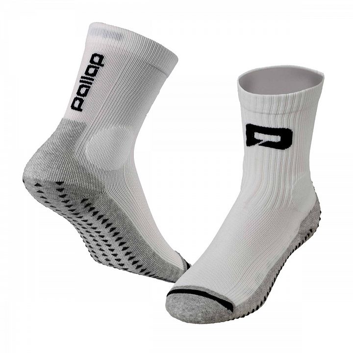 Pallap Regular Padel Socks with Grip White / Black