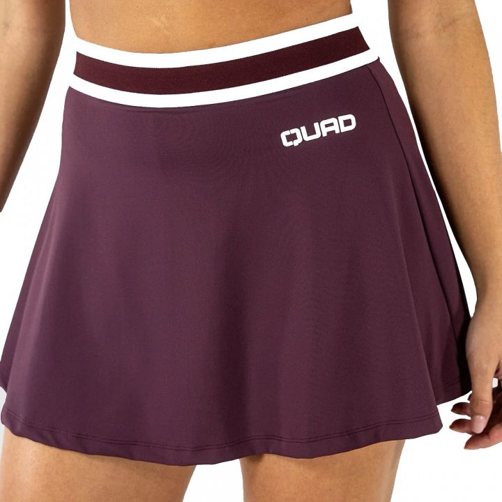 Quad Slick Skirt Burgundy