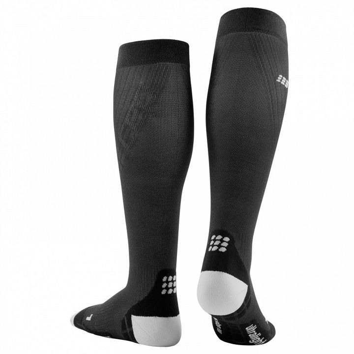 CEP Ultralight Tall Compression Socks Black / Light Grey