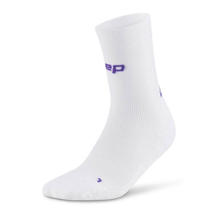 CEP Core Run Ultralight Mid Cut Socks 5.0 White