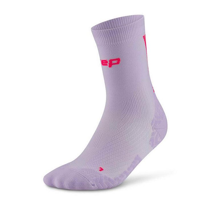 CEP Core Run Ultralight Mid Cut Socks 5.0 Lilac / Pink