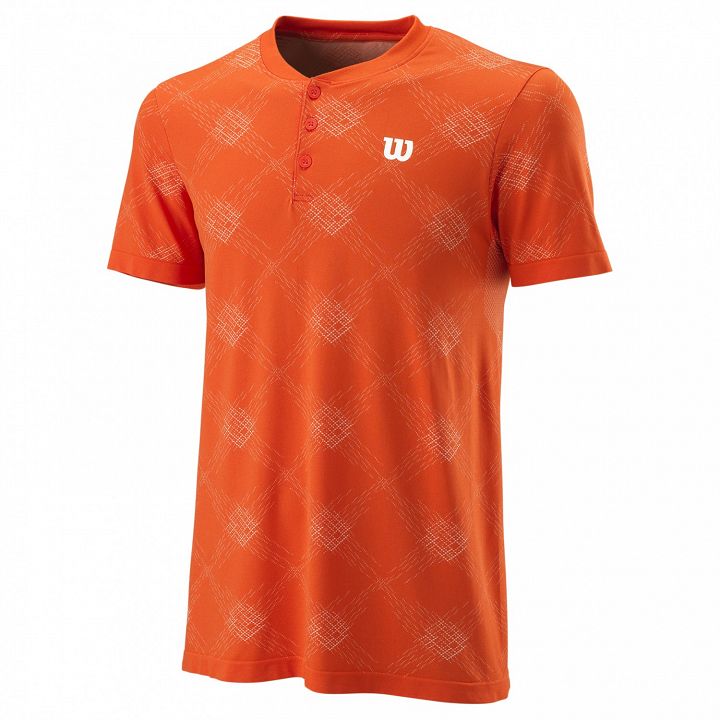 Wilson Power Seamless Henley III Fiesta / White